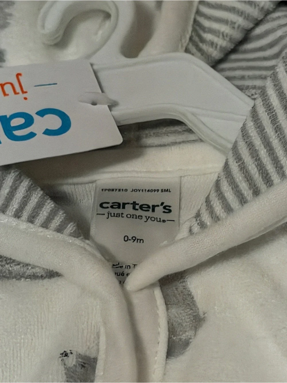 NWT Carter’s Just One You Baby Polar Bear Hooded Plush Robe 0–9 Months